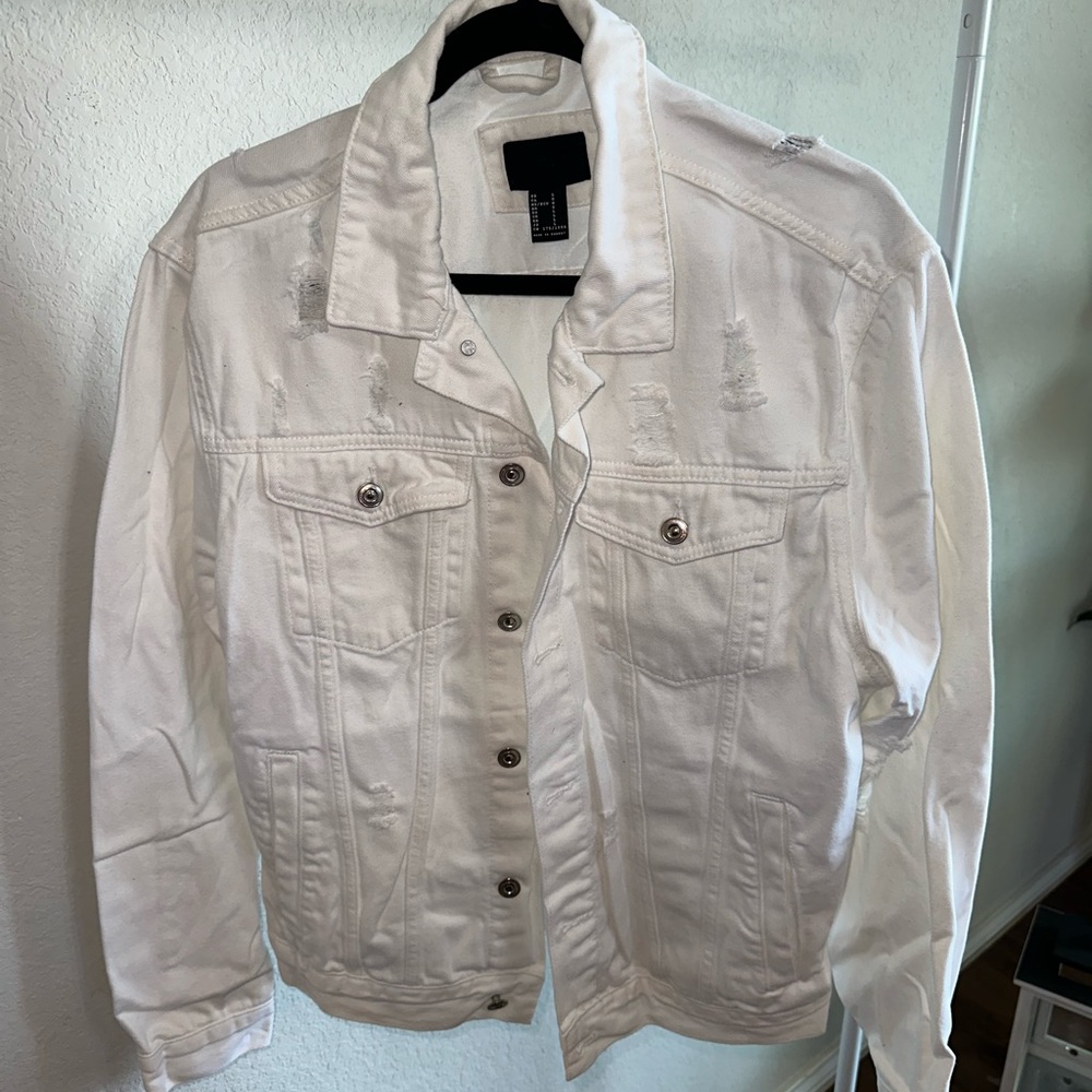 White jean jacket